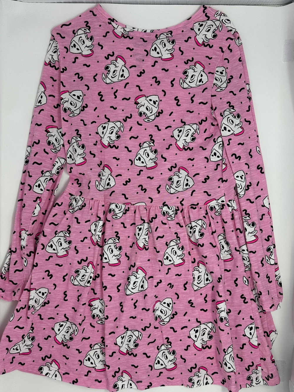 2 Disney Girls 101 Dalmatians Pink and White 100% cotton dresses - size 10 - Picture 4 of 10
